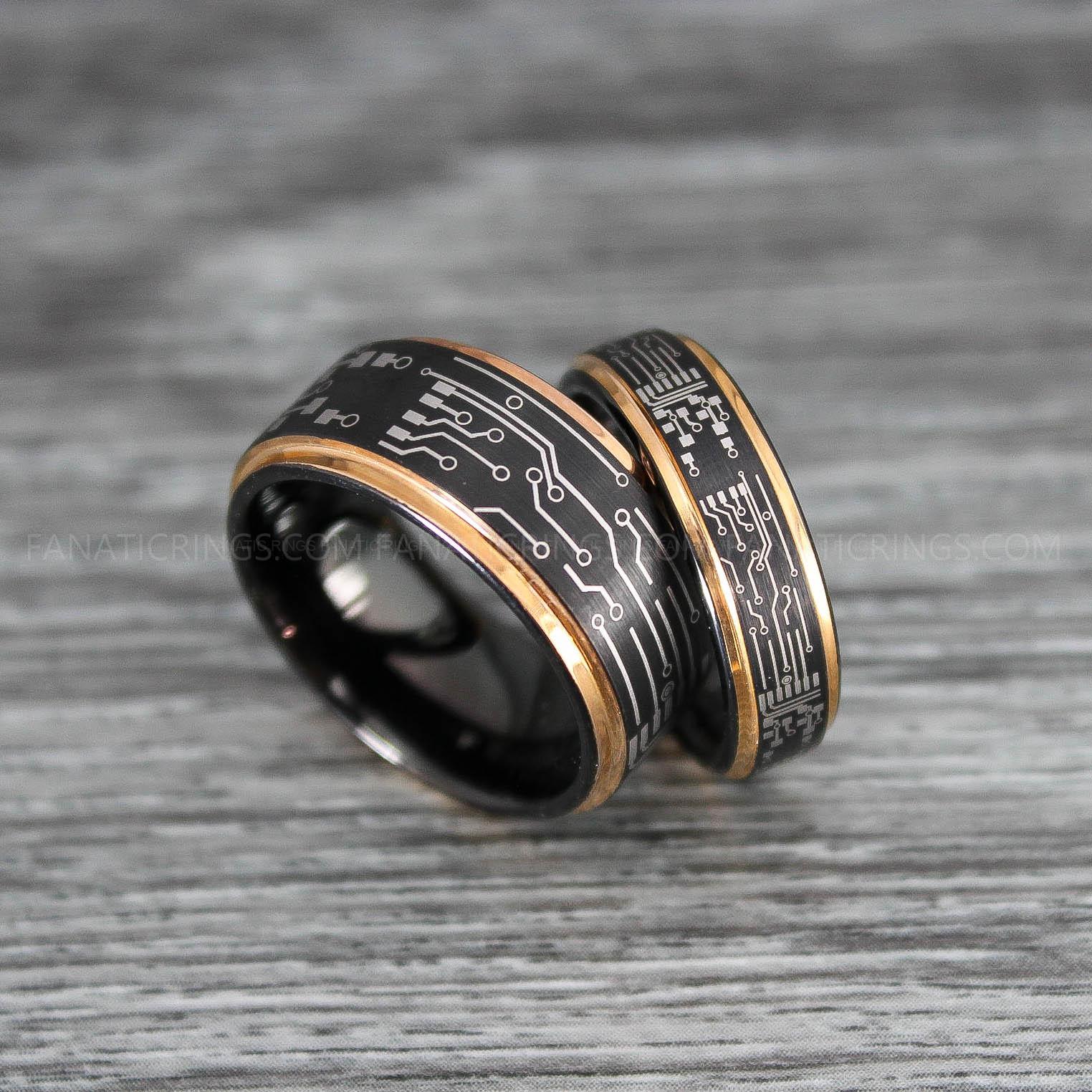 IMG_0186 Circuit Board Ring, Gamer Ring, Gamer Jewelry, Circuit Board Ring, Gamer Wedding Band - Image 1