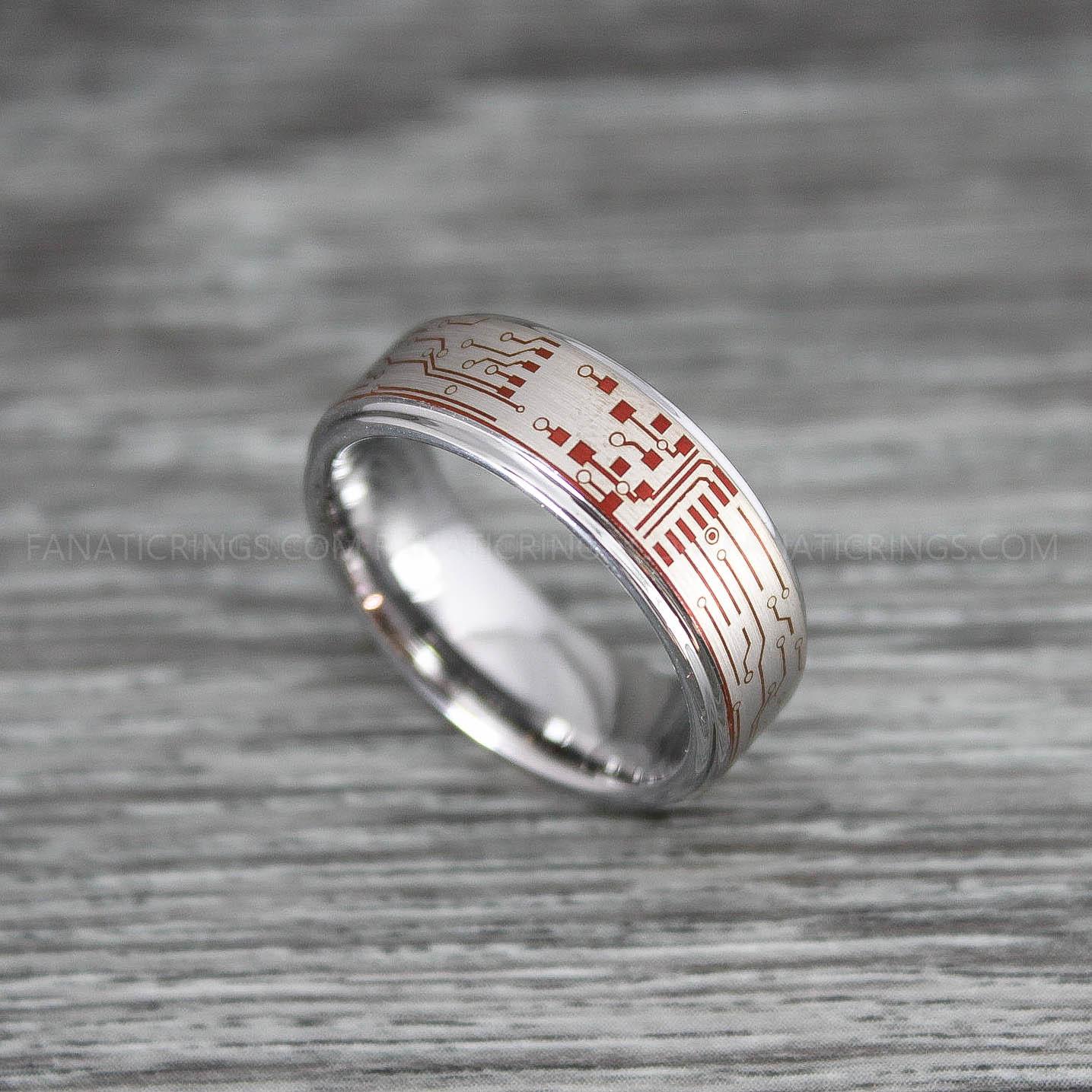 IMG_0188 Circuit Board Ring, Gamer Ring, Gamer Jewelry, Circuit Board Ring, Gamer Wedding Band - Image 1
