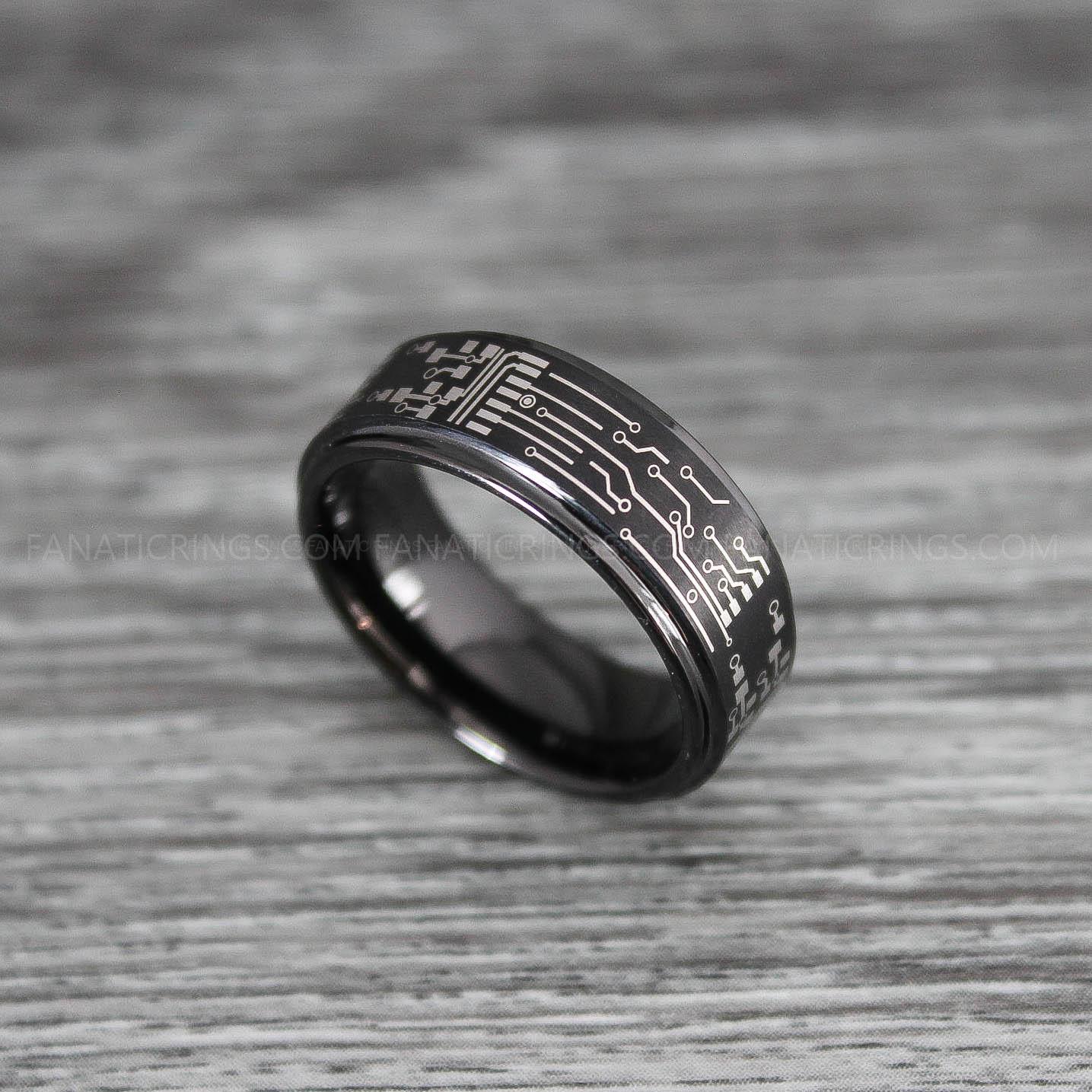 IMG_0190 Circuit Board Ring, Gamer Ring, Gamer Jewelry, Circuit Board Ring, Gamer Wedding Band - Image 1