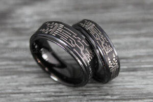 Circuit Board Ring, Gamer Ring, Gamer Jewelry, Circuit Board Ring, Gamer Wedding Band