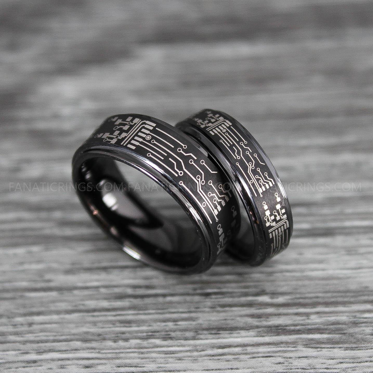 IMG_0191 Circuit Board Ring, Gamer Ring, Gamer Jewelry, Circuit Board Ring, Gamer Wedding Band - Image 1