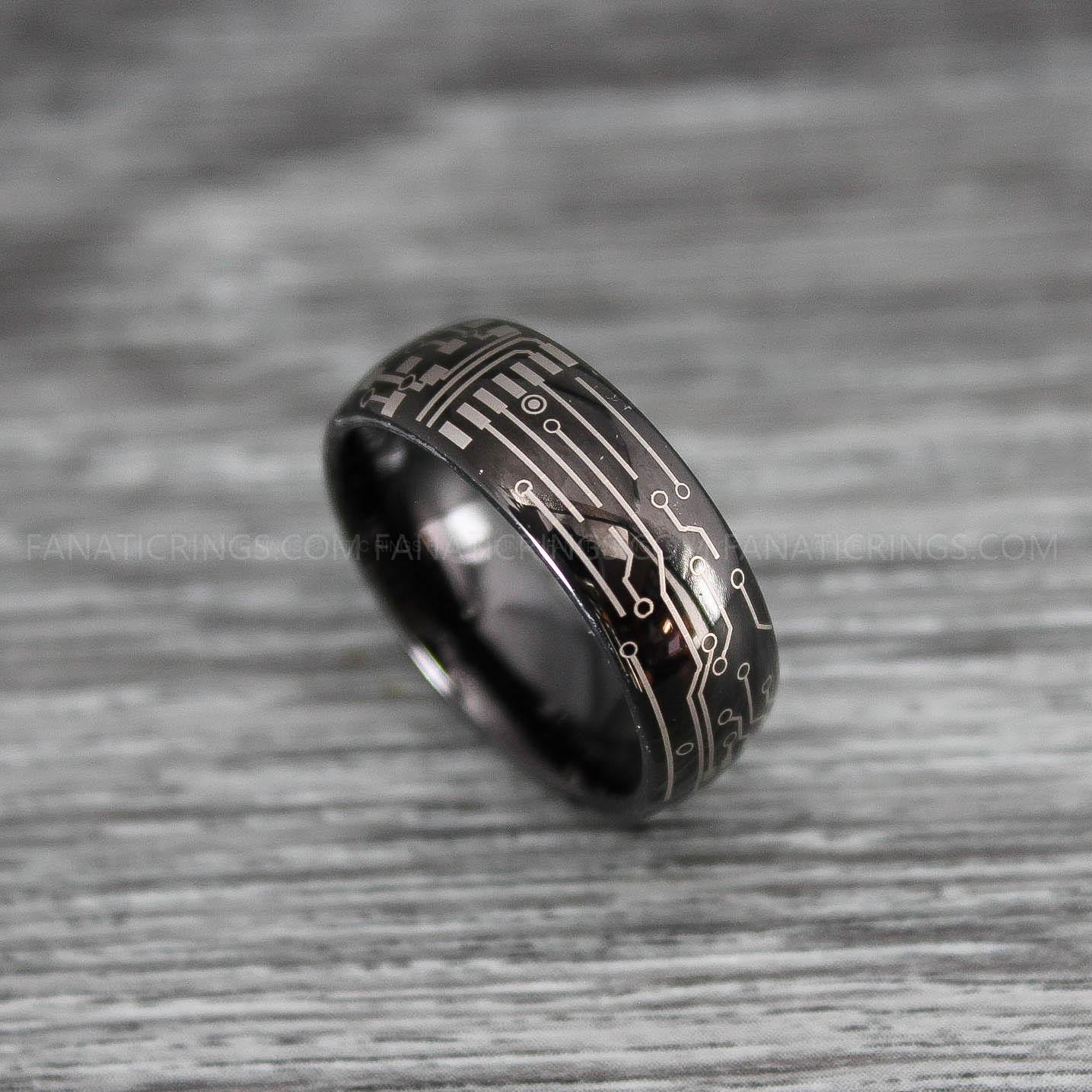 IMG_0197 Circuit Board Ring, Gamer Ring, Gamer Jewelry, Circuit Board Ring, Gamer Wedding Band - Image 1