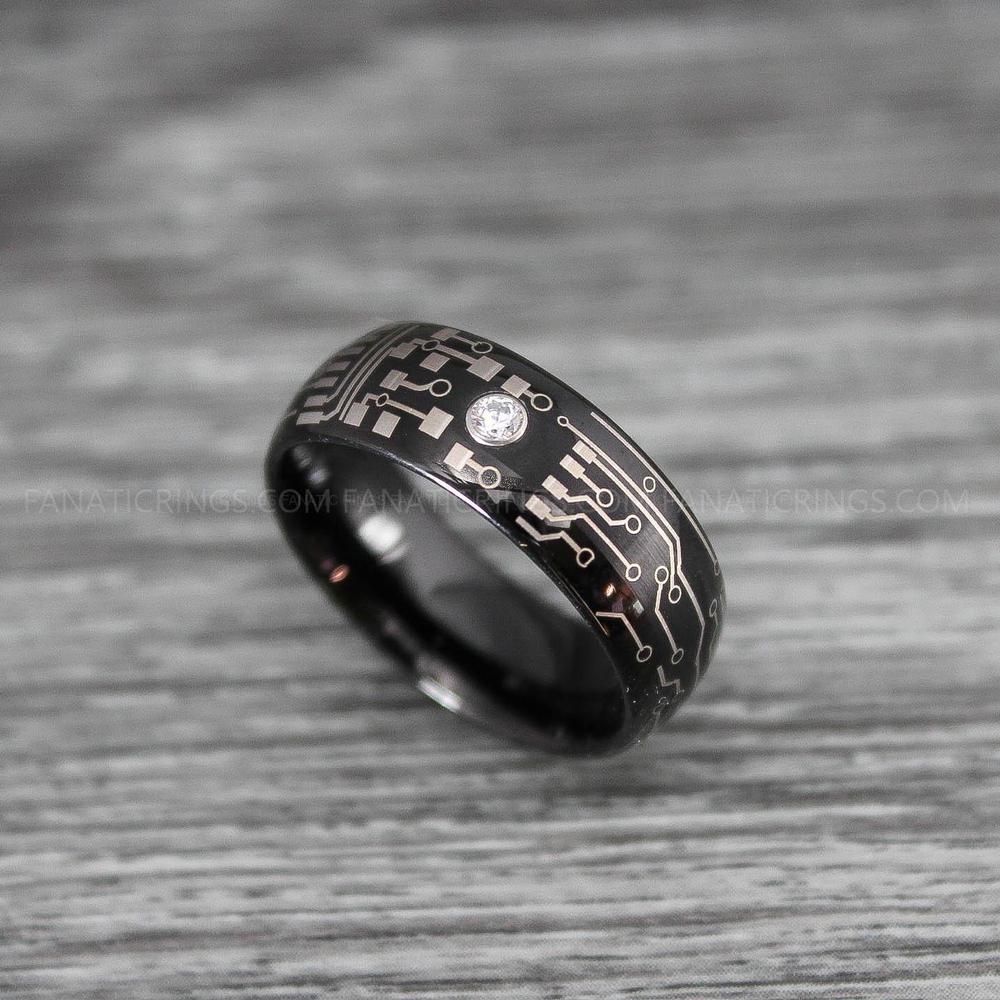 IMG_0198 Circuit Board Ring, Gamer Ring, Gamer Jewelry, Circuit Board Ring, Gamer Wedding Band - Image 1