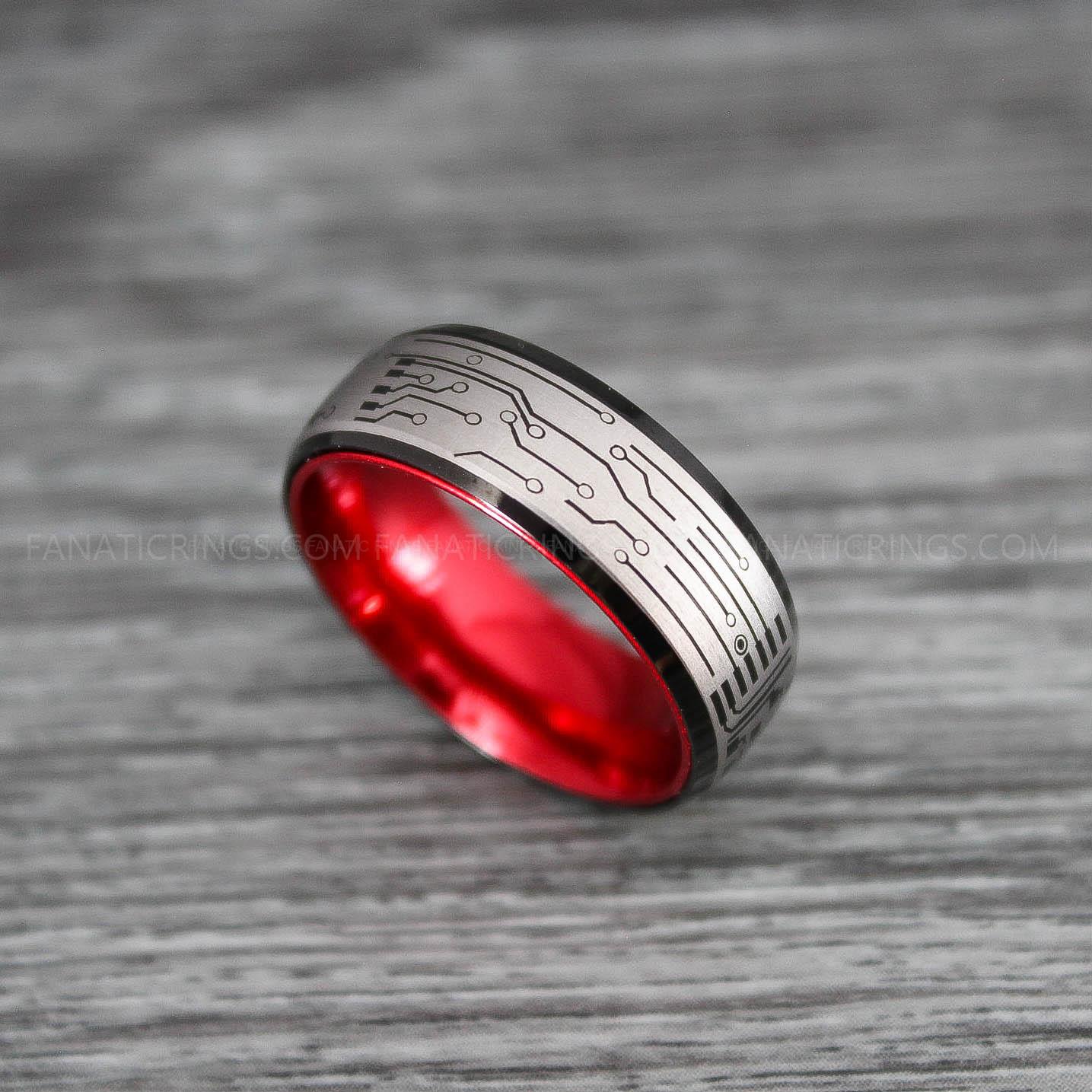 IMG_0200 Circuit Board Ring, Gamer Ring, Gamer Jewelry, Circuit Board Ring, Gamer Wedding Band - Image 1