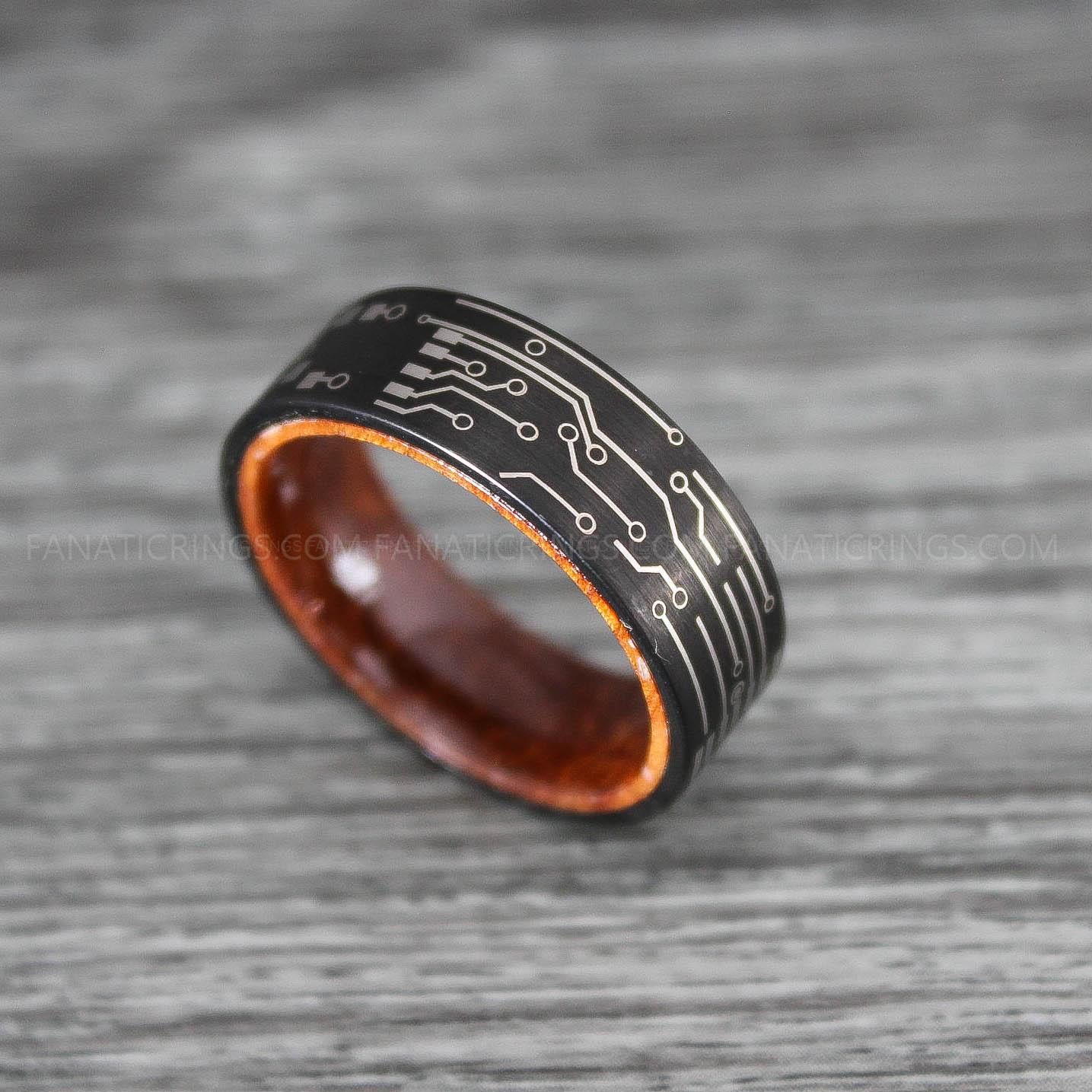 IMG_0202 Circuit Board Ring, Gamer Ring, Gamer Jewelry, Circuit Board Ring, Gamer Wedding Band - Image 1