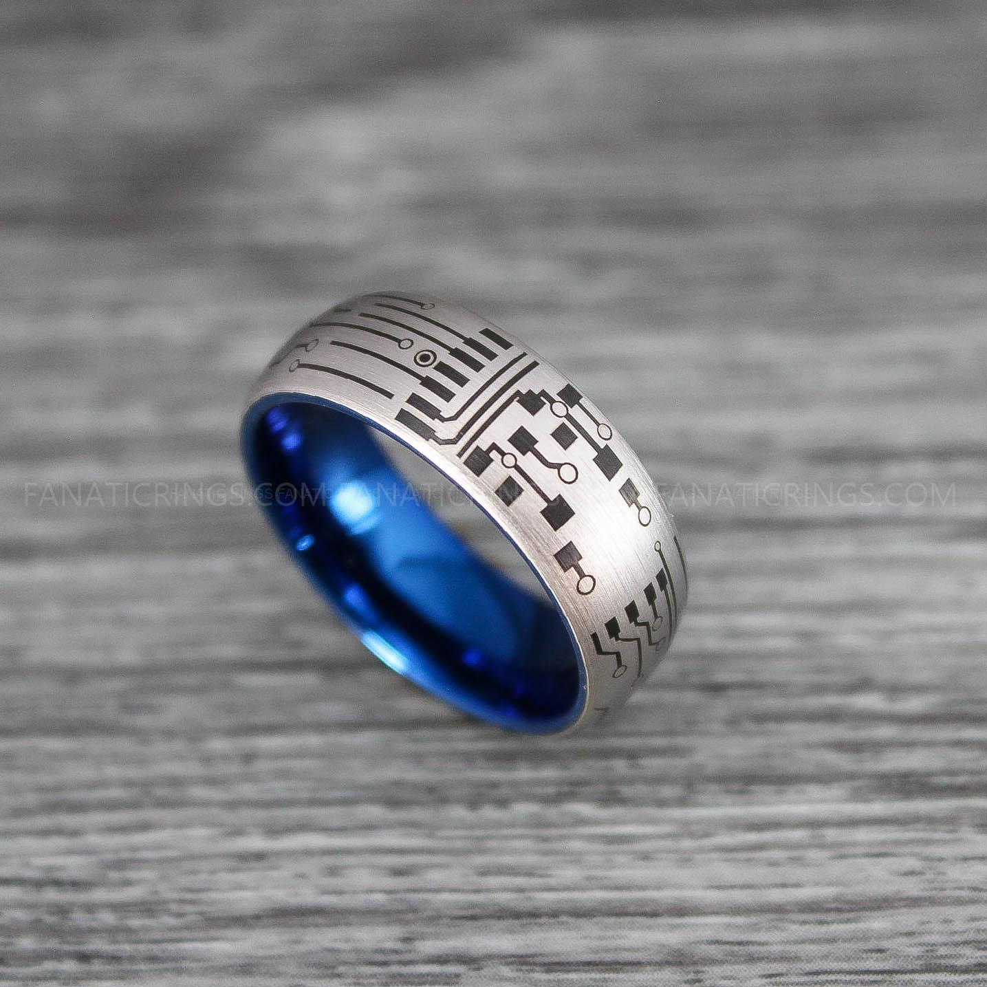 IMG_0204 Circuit Board Ring, Gamer Ring, Gamer Jewelry, Circuit Board Ring, Gamer Wedding Band - Image 1