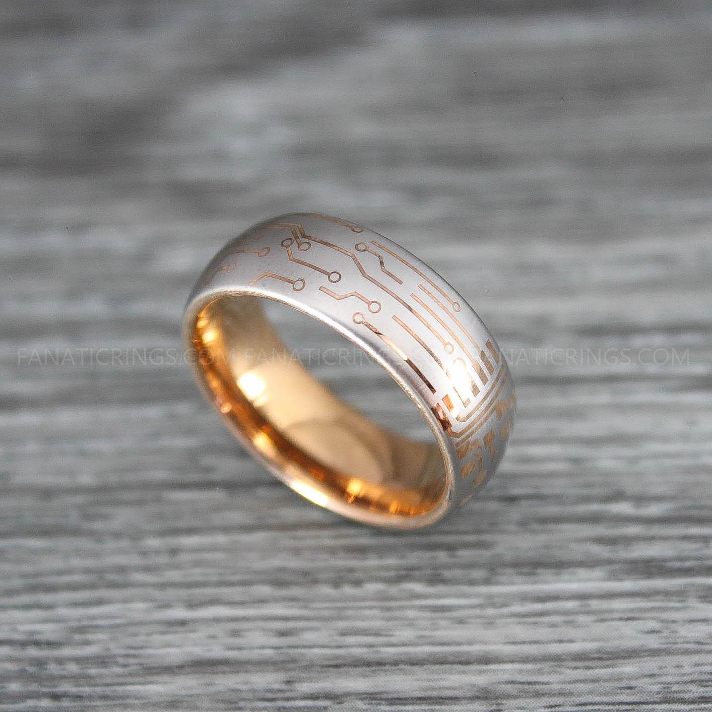 IMG_0206 Circuit Board Ring, Gamer Ring, Gamer Jewelry, Circuit Board Ring, Gamer Wedding Band - Image 1