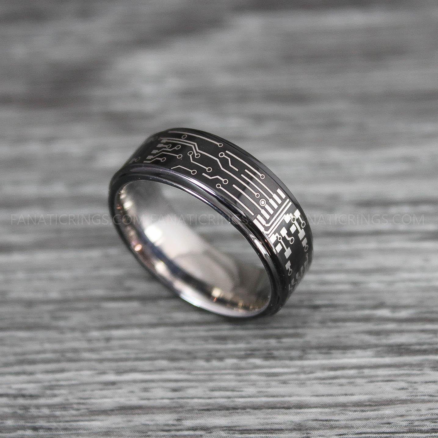 IMG_0207 Circuit Board Ring, Gamer Ring, Gamer Jewelry, Circuit Board Ring, Gamer Wedding Band - Image 1