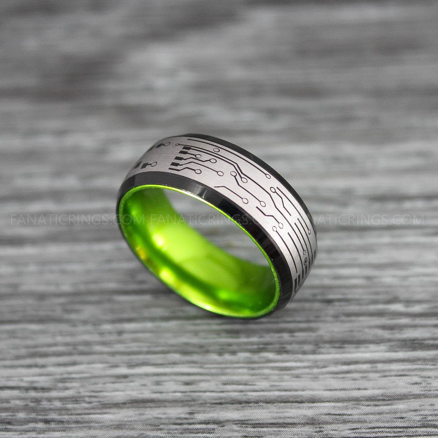 IMG_0208 Circuit Board Ring, Gamer Ring, Gamer Jewelry, Circuit Board Ring, Gamer Wedding Band - Image 1