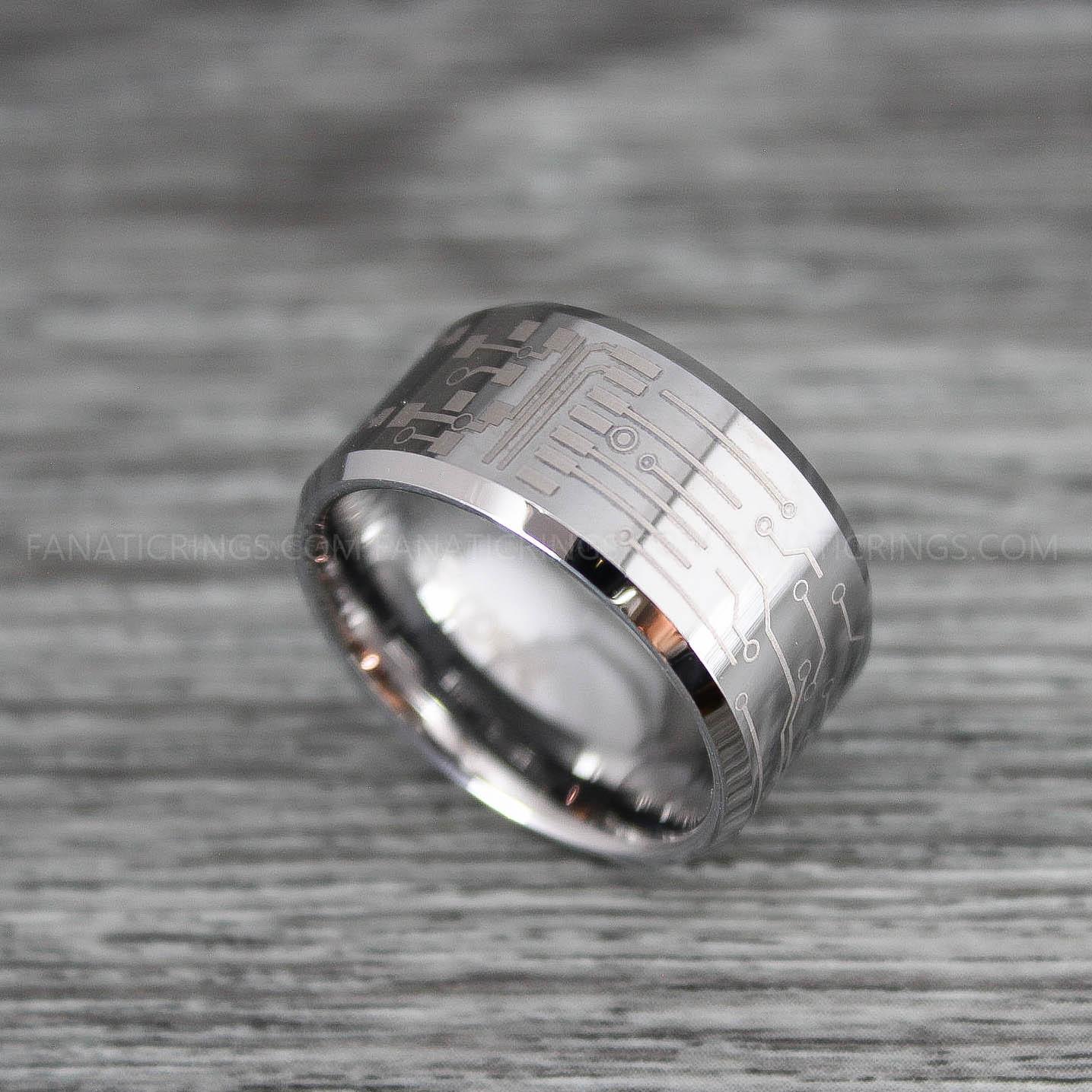 IMG_0215 Circuit Board Ring, Gamer Ring, Gamer Jewelry, Circuit Board Ring, Gamer Wedding Band - Image 1