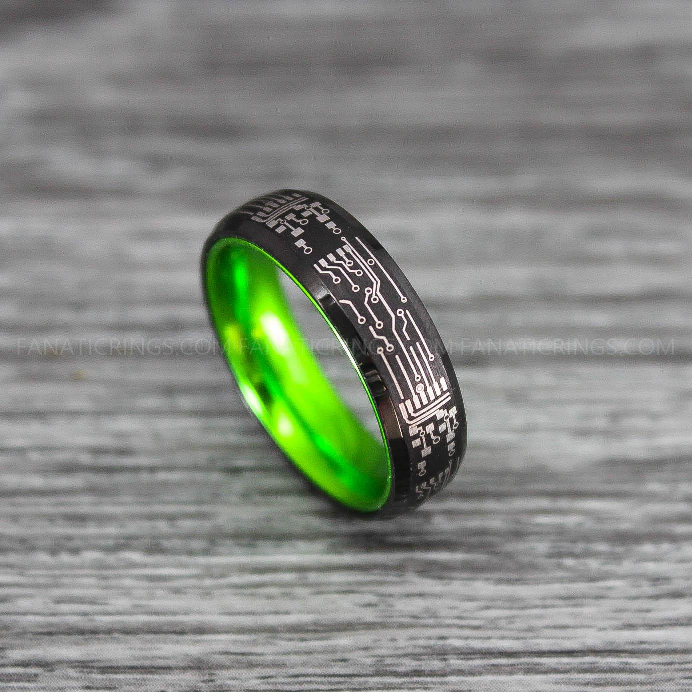 IMG_0219 Circuit Board Ring, Gamer Ring, Gamer Jewelry, Circuit Board Ring, Gamer Wedding Band - Image 1