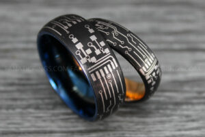 Circuit Board Ring, Gamer Ring, Gamer Jewelry, Circuit Board Ring, Gamer Wedding Band