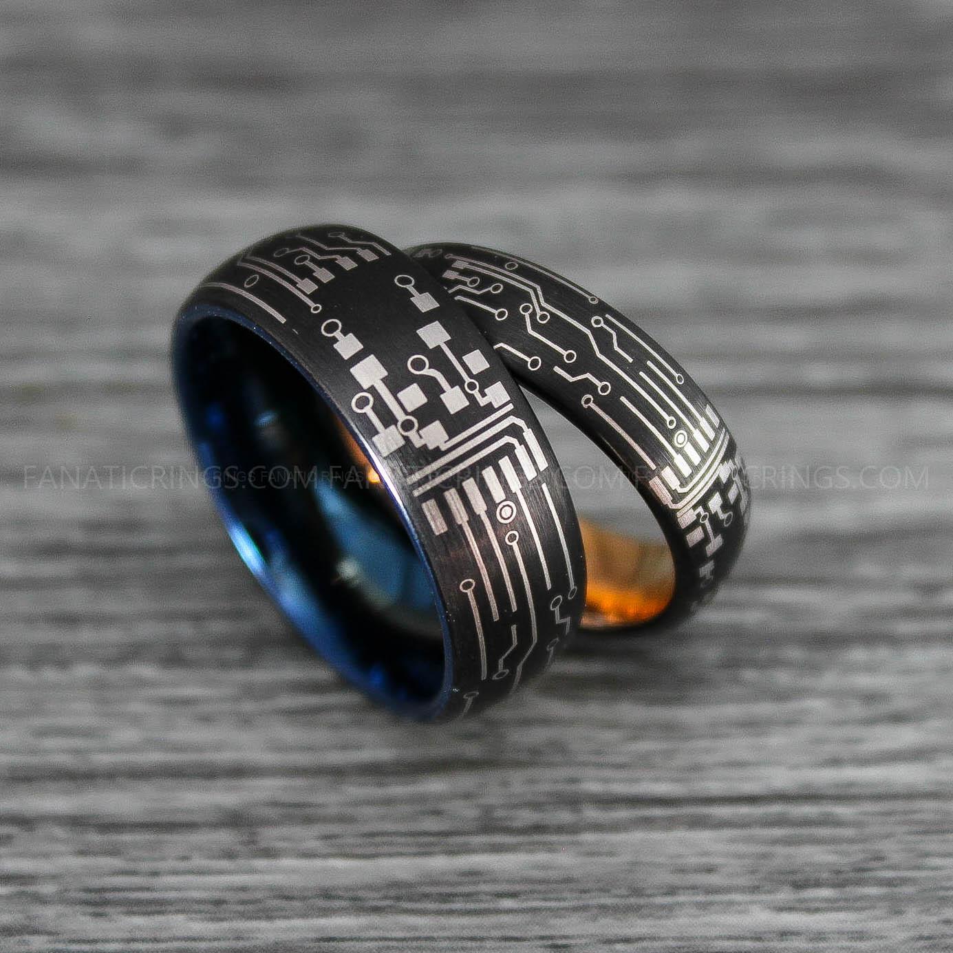 IMG_0223 Circuit Board Ring, Gamer Ring, Gamer Jewelry, Circuit Board Ring, Gamer Wedding Band - Image 1
