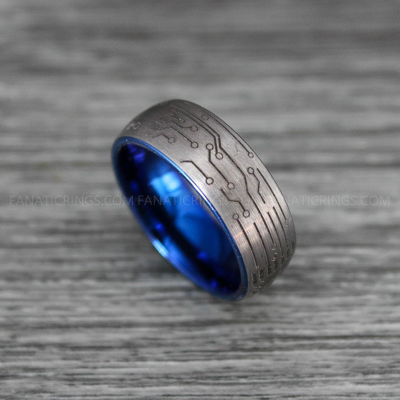 IMG_0224 Circuit Board Ring, Gamer Ring, Gamer Jewelry, Circuit Board Ring, Gamer Wedding Band - Image 1