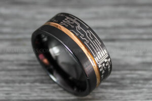 Circuit Board Ring, Gamer Ring, Gamer Jewelry, Circuit Board Ring, Gamer Wedding Band