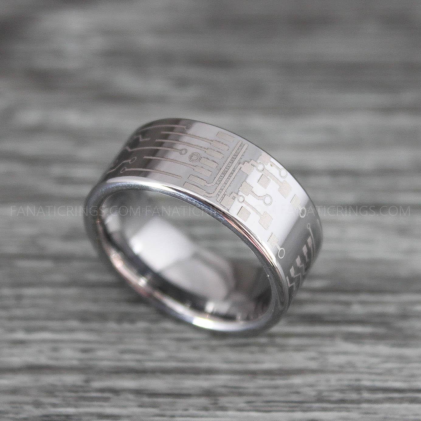 IMG_0233 Circuit Board Ring, Gamer Ring, Gamer Jewelry, Circuit Board Ring, Gamer Wedding Band - Image 1