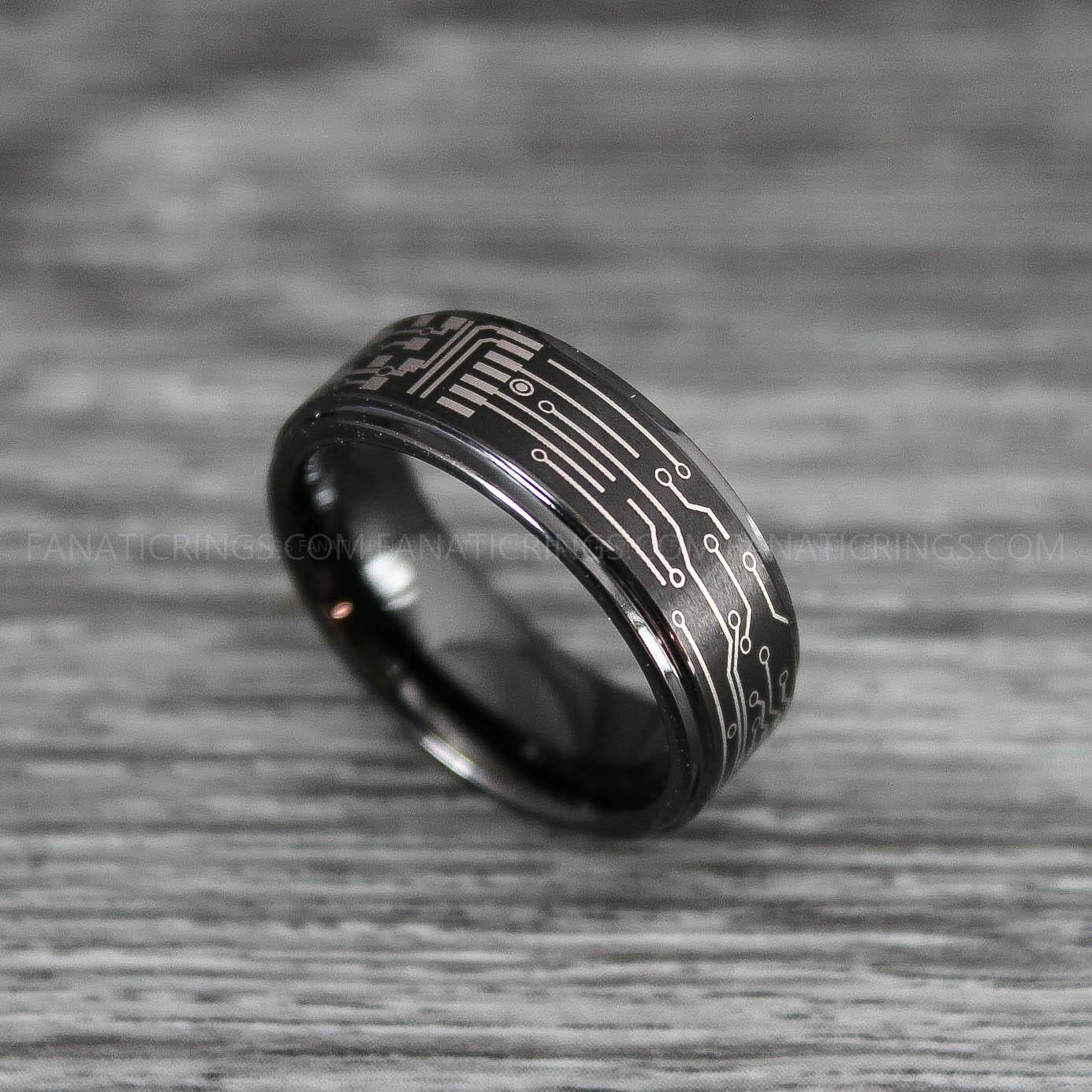 IMG_0235 Circuit Board Ring, Gamer Ring, Gamer Jewelry, Circuit Board Ring, Gamer Wedding Band - Image 1