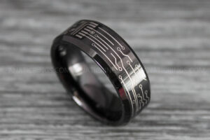 Circuit Board Ring, Gamer Ring, Gamer Jewelry, Circuit Board Ring, Gamer Wedding Band