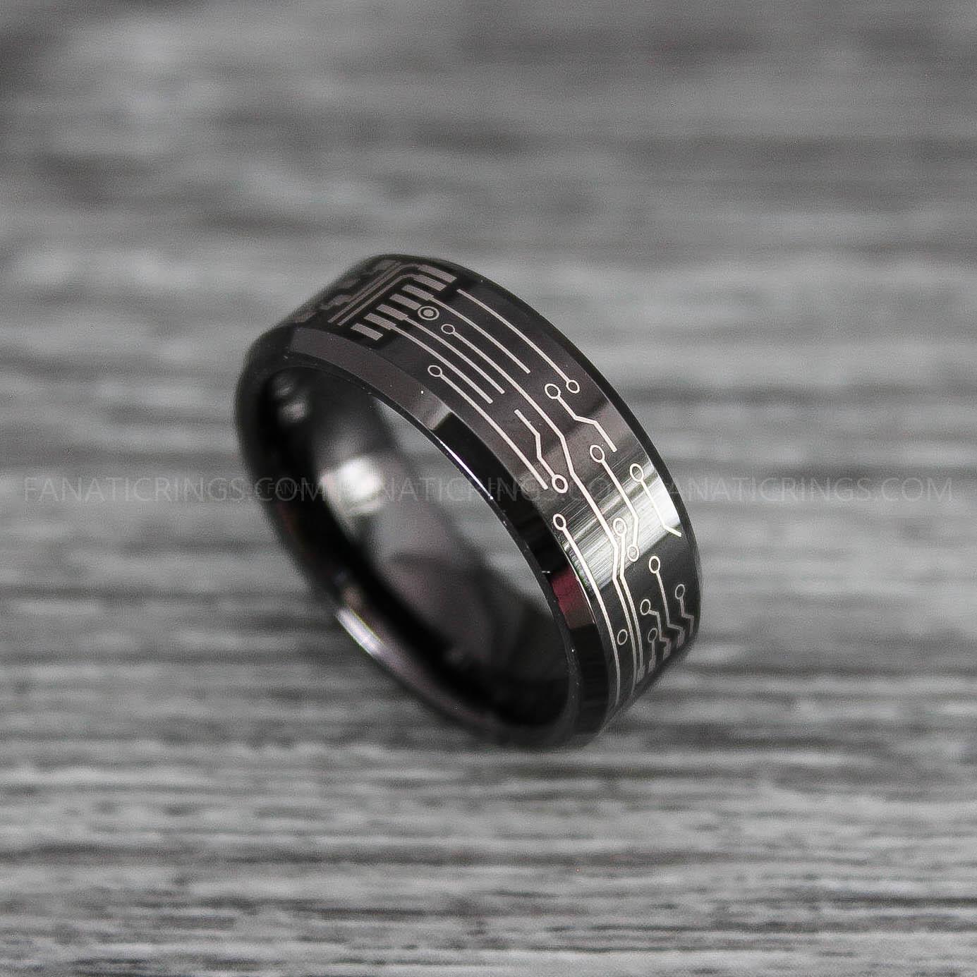 IMG_0236 Circuit Board Ring, Gamer Ring, Gamer Jewelry, Circuit Board Ring, Gamer Wedding Band - Image 1