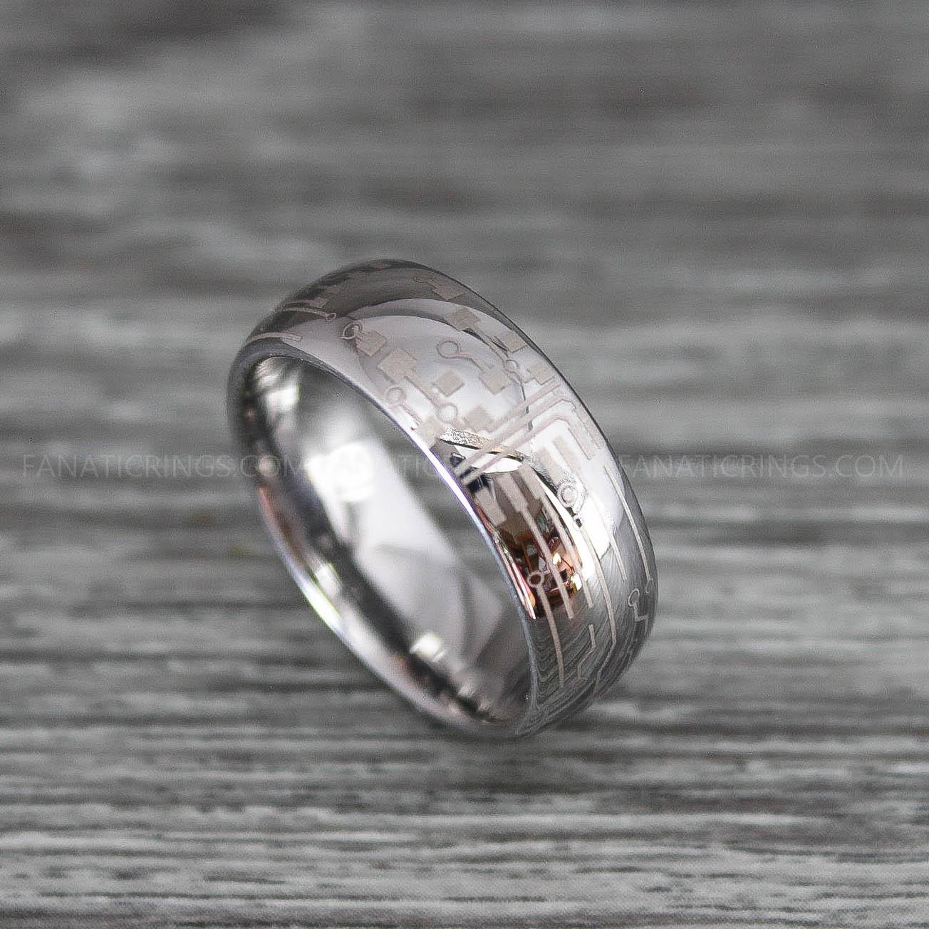 IMG_0238 Circuit Board Ring, Gamer Ring, Gamer Jewelry, Circuit Board Ring, Gamer Wedding Band - Image 1