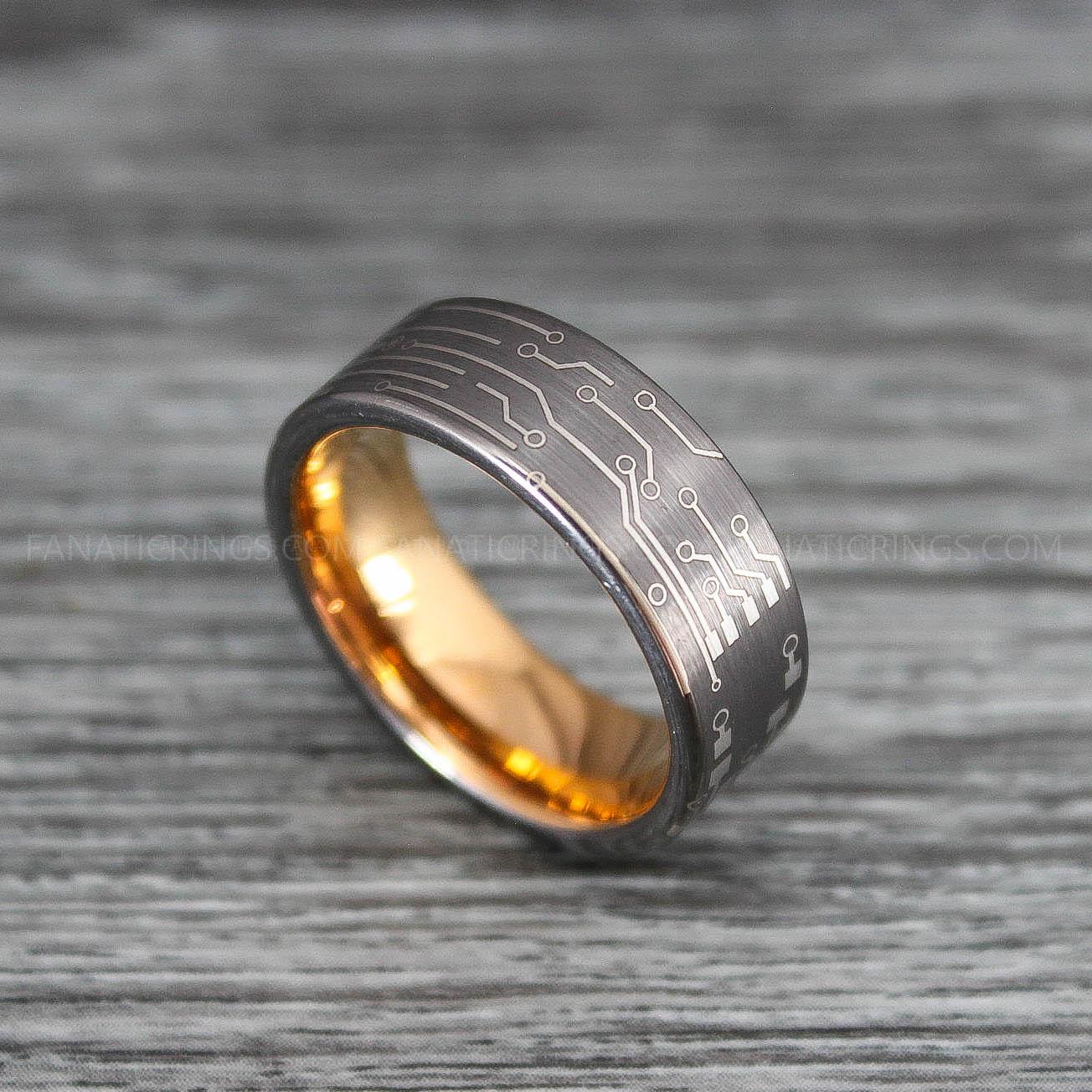 IMG_0242 Circuit Board Ring, Gamer Ring, Gamer Jewelry, Circuit Board Ring, Gamer Wedding Band - Image 1