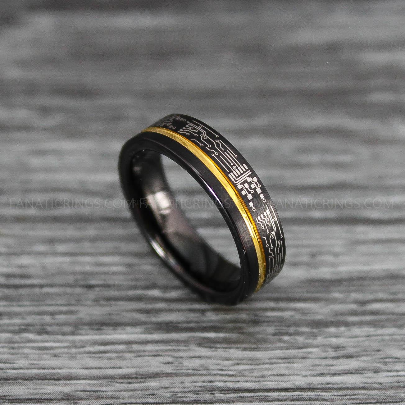IMG_0247 Circuit Board Ring, Gamer Ring, Gamer Jewelry, Circuit Board Ring, Gamer Wedding Band - Image 1