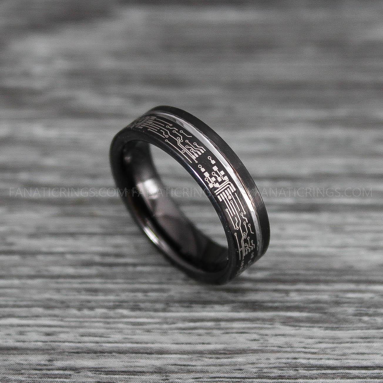 IMG_0249 Circuit Board Ring, Gamer Ring, Gamer Jewelry, Circuit Board Ring, Gamer Wedding Band - Image 1