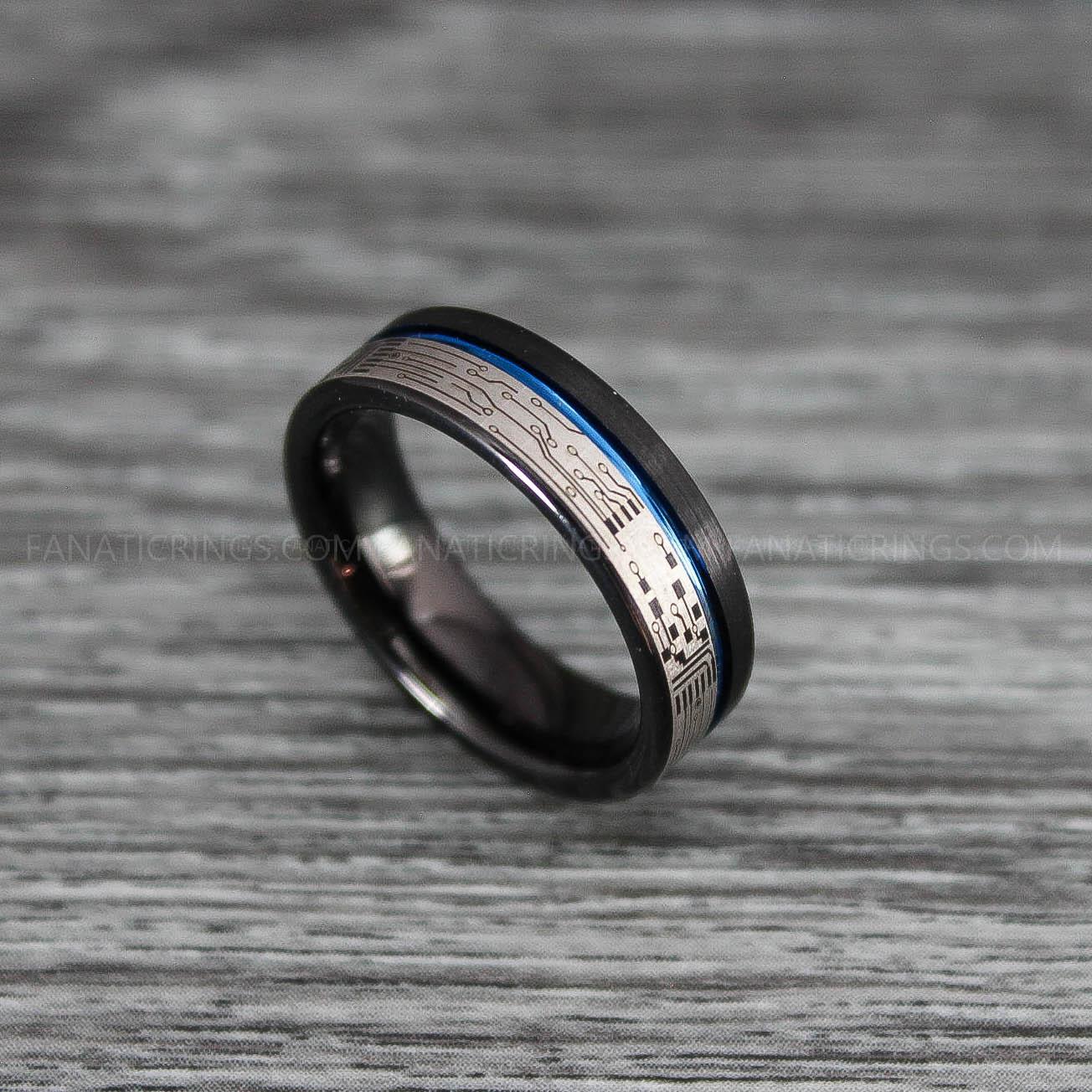 IMG_0250 Circuit Board Ring, Gamer Ring, Gamer Jewelry, Circuit Board Ring, Gamer Wedding Band - Image 1