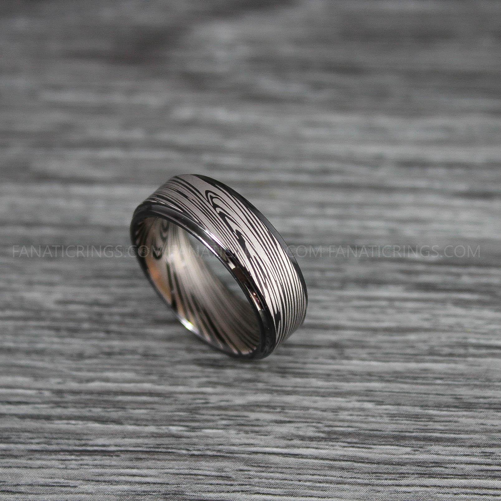 IMG_0294 Damascus Steel Ring, Damascus Steel Jewelry, Damascus Steel Wedding Ring, Damascus Steel Wedding Band - Image 1
