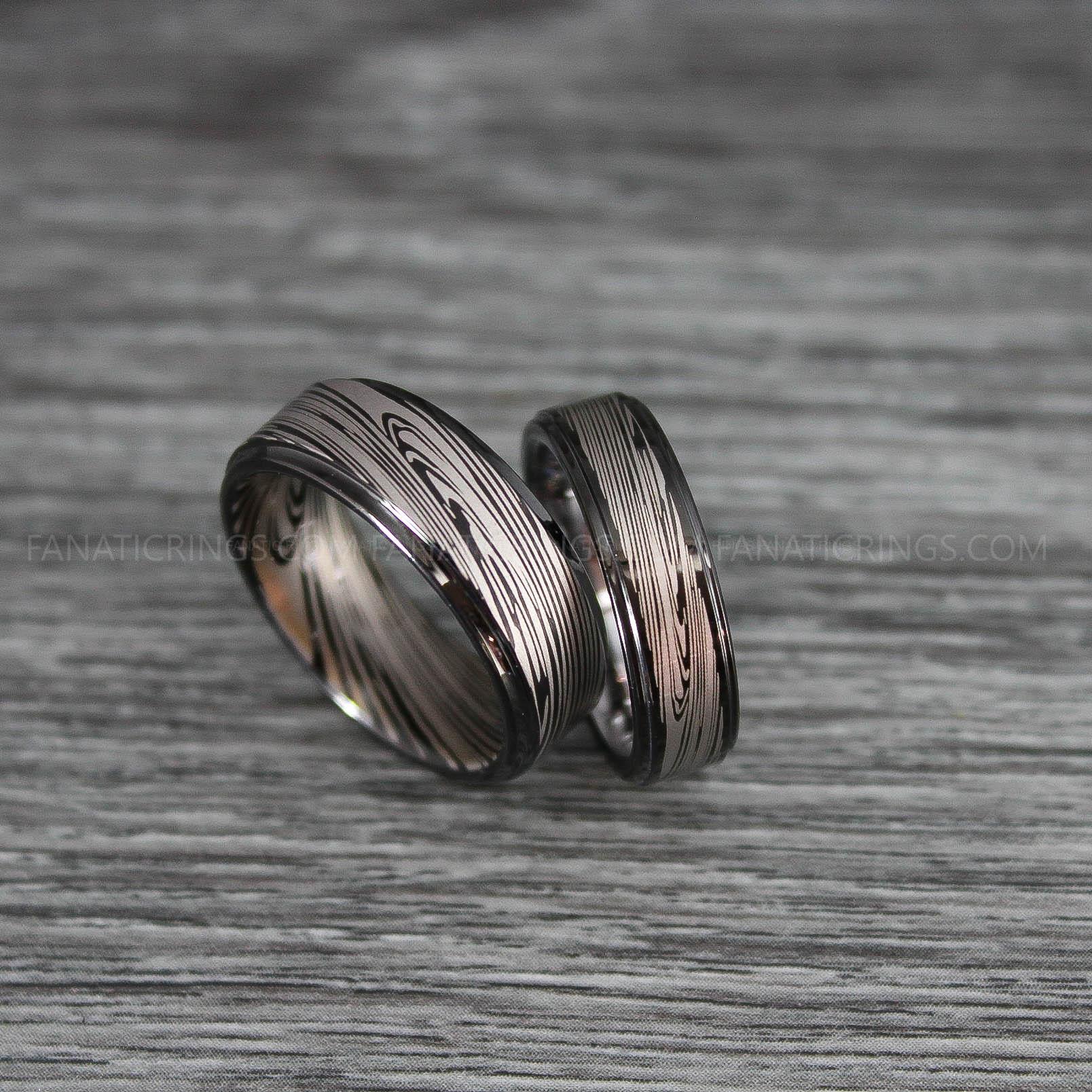 IMG_0295 Damascus Steel Rings, Damascus Steel Jewelry, Damascus Steel Wedding Rings, Damascus Steel Wedding Bands - Image 1