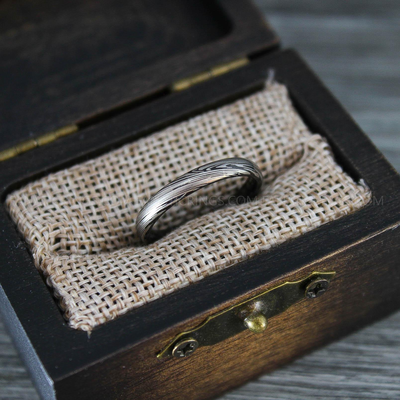 IMG_0301 Damascus Steel Ring, Damascus Steel Jewelry, Damascus Steel Wedding Ring, Damascus Steel Wedding Band - Image 1