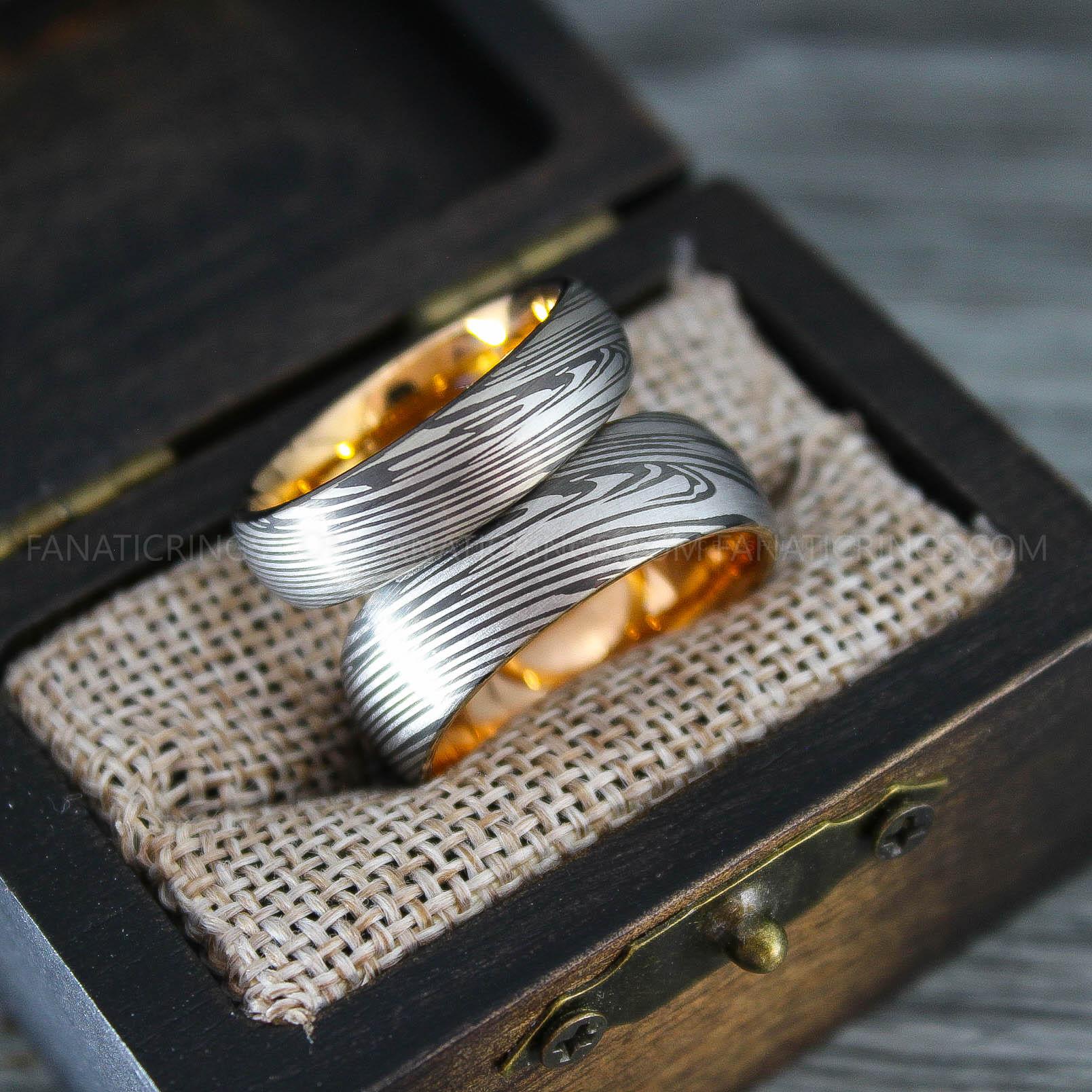 IMG_0308 Damascus Steel Ring, Damascus Steel Jewelry, Damascus Steel Wedding Ring, Damascus Steel Wedding Band - Image 1