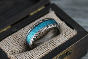 Damascus Steel Ring, Damascus Steel Jewelry, Damascus Steel Wedding Ring, Damascus Steel Wedding Band