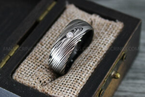 Damascus Steel Ring, Damascus Steel Jewelry, Damascus Steel Wedding Ring, Damascus Steel Wedding Band