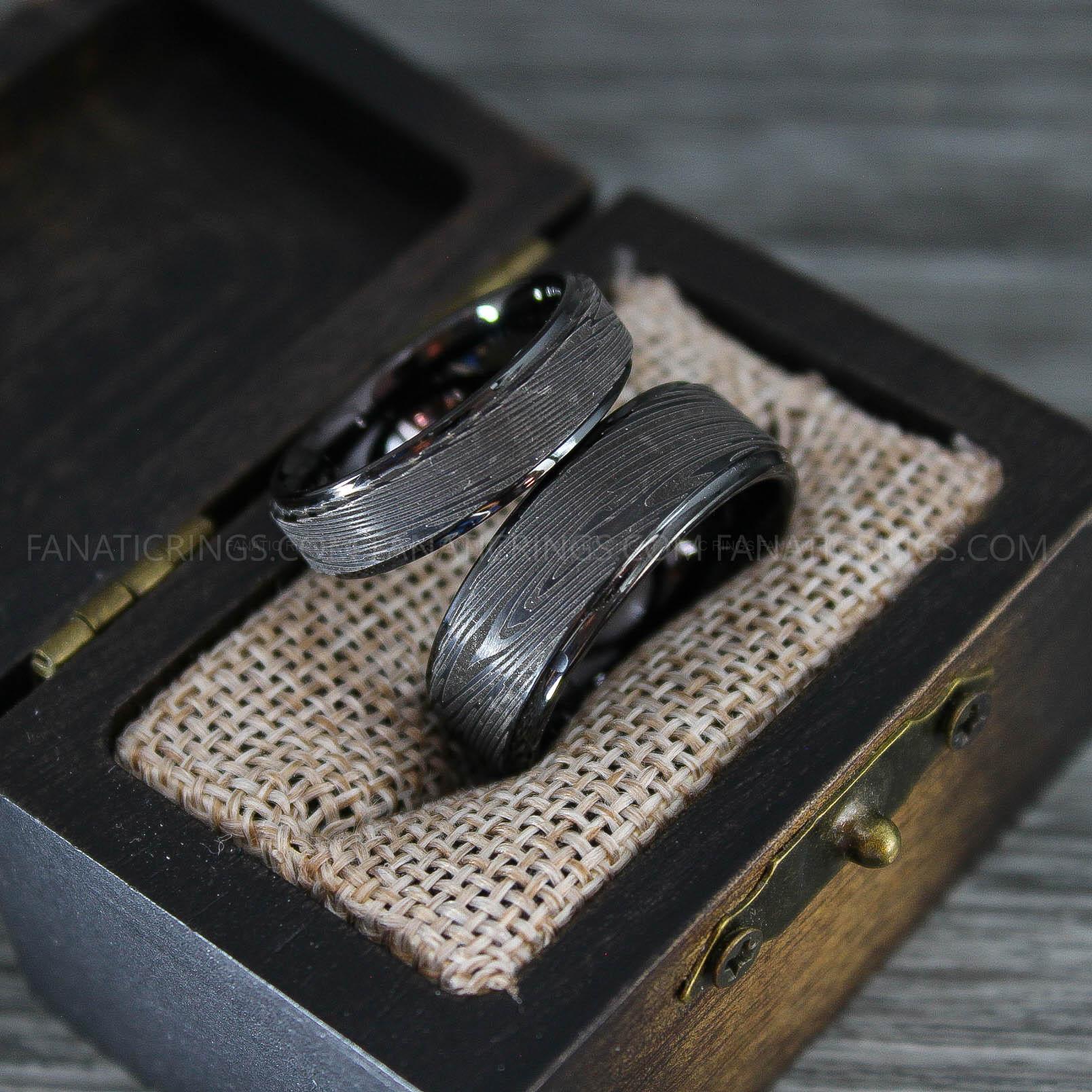 IMG_0323 Damascus Steel Rings, Damascus Steel Jewelry, Damascus Steel Wedding Rings, Damascus Steel Wedding Bands - Image 1