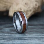 Wood Ring, Wood Wedding Band, Wood Wedding Ring, Silver Wedding Ring, Silver Wedding Band