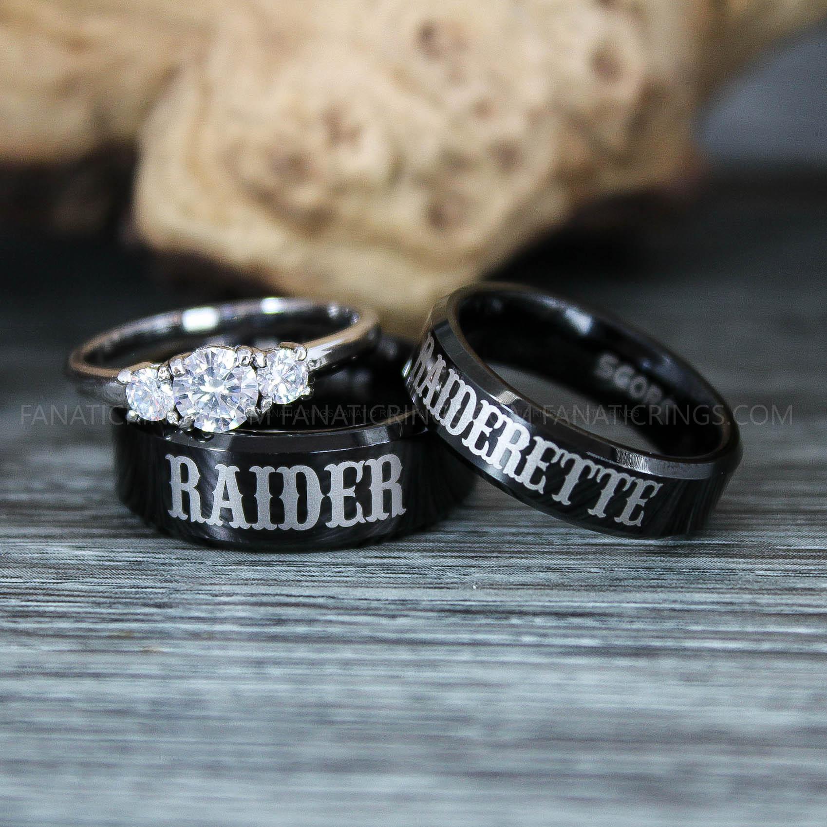 IMG_9843 Raider and Raiderette Rings, Raiders Wedding Bands, Raiders Wedding Rings, Raiders Jewelry - Image 1