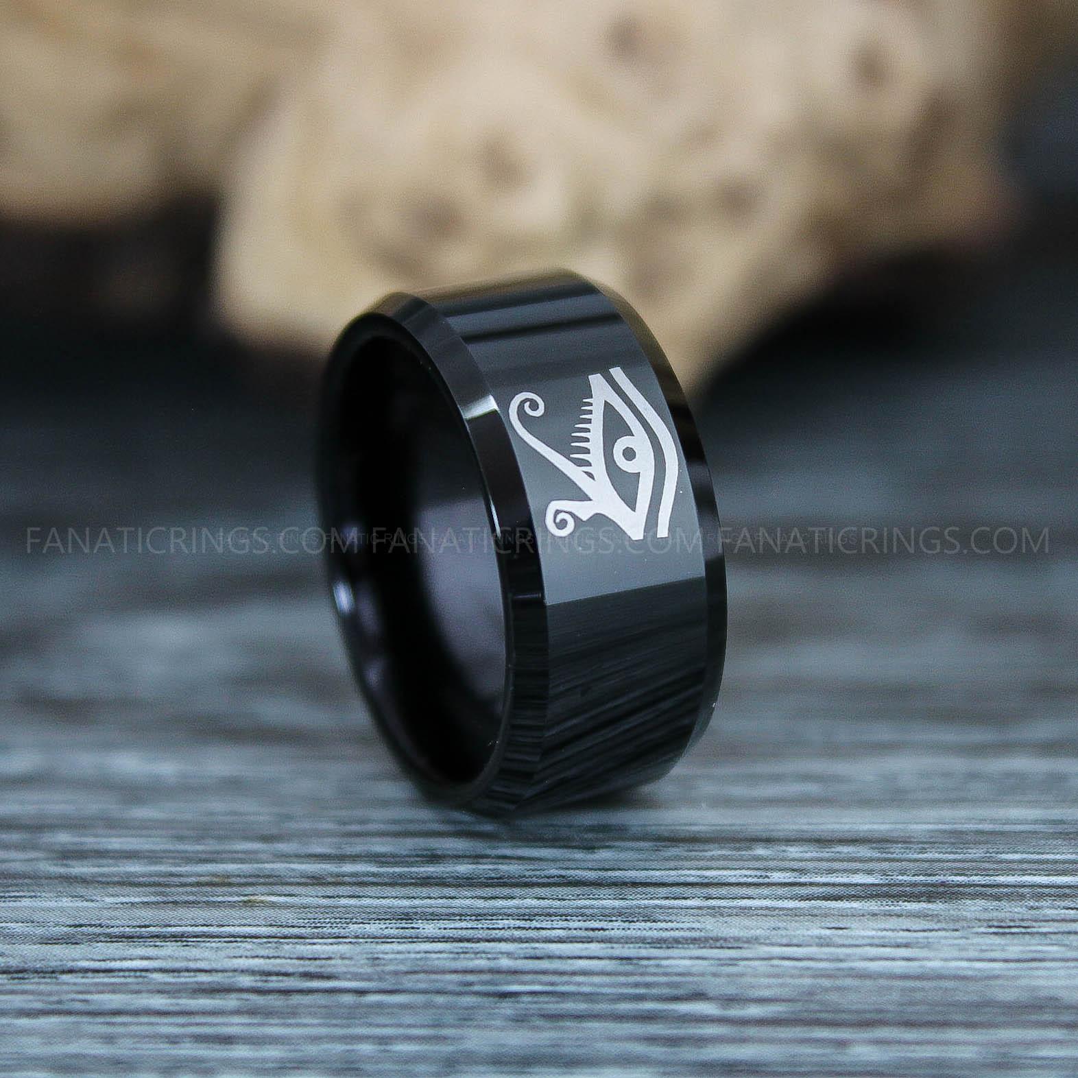 IMG_9847 Eye of Horus Ring, Egyptian Ring, Eye of Horus Jewelry, Eye of Horus Wedding Ring - Image 1