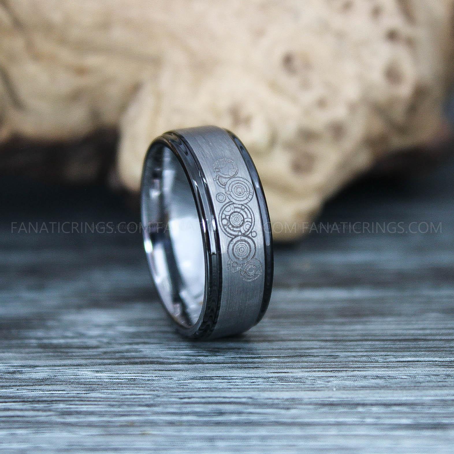 IMG_9850 Doctor Who Ring, Doctor Who Jewelry, Doctor Who Wedding Band, Doctor Who Wedding Ring, Gallifreyan Ring - Image 1