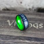 Til Valhalla Ring, Viking Ring, Runes Ring, Valknut Ring, Nordic Ring, Norsemen Ring, Nordic Runes Ring, Black Tungsten Band