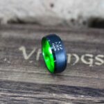 Til Valhalla Ring, Viking Ring, Runes Ring, Valknut Ring, Nordic Ring, Norsemen Ring, Nordic Runes Ring, Black Tungsten Band