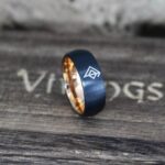 Til Valhalla Ring, Viking Ring, Runes Ring, Valknut Ring, Nordic Ring, Norsemen Ring, Nordic Runes Ring, Black Tungsten Band