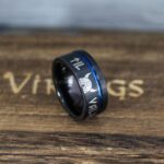 Til Valhalla Ring, Viking Ring, Runes Ring, Valknut Ring, Nordic Ring, Norsemen Ring, Nordic Runes Ring, Black Tungsten Band - Image 3