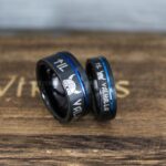 Til Valhalla Ring, Viking Ring, Runes Ring, Valknut Ring, Nordic Ring, Norsemen Ring, Nordic Runes Ring, Black Tungsten Band