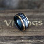 Viking Ring, Runes Ring, Nordic Ring, Norsemen Ring, Nordic Runes Ring, Black Tungsten Band
