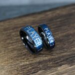 Player 1 Player 2 Rings, Gamer Rings, Couple Ring Set, Couple Wedding Bands - Image 4