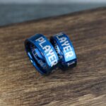 Player 1 Player 2 Rings, Gamer Rings, Couple Ring Set, Couple Wedding Bands