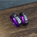 Player 1 Player 2 Rings, Gamer Rings, Couple Ring Set, Couple Wedding Bands
