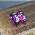 Player 1 Player 2 Rings, Gamer Rings, Couple Ring Set, Couple Wedding Bands