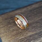 Meteorite Ring, Meteorite Wedding Ring, Meteorite Wedding Band, Meteorite Jewelry, Rose Gold Wedding Ring, Rose Gold Wedding Band, Meteor Ring